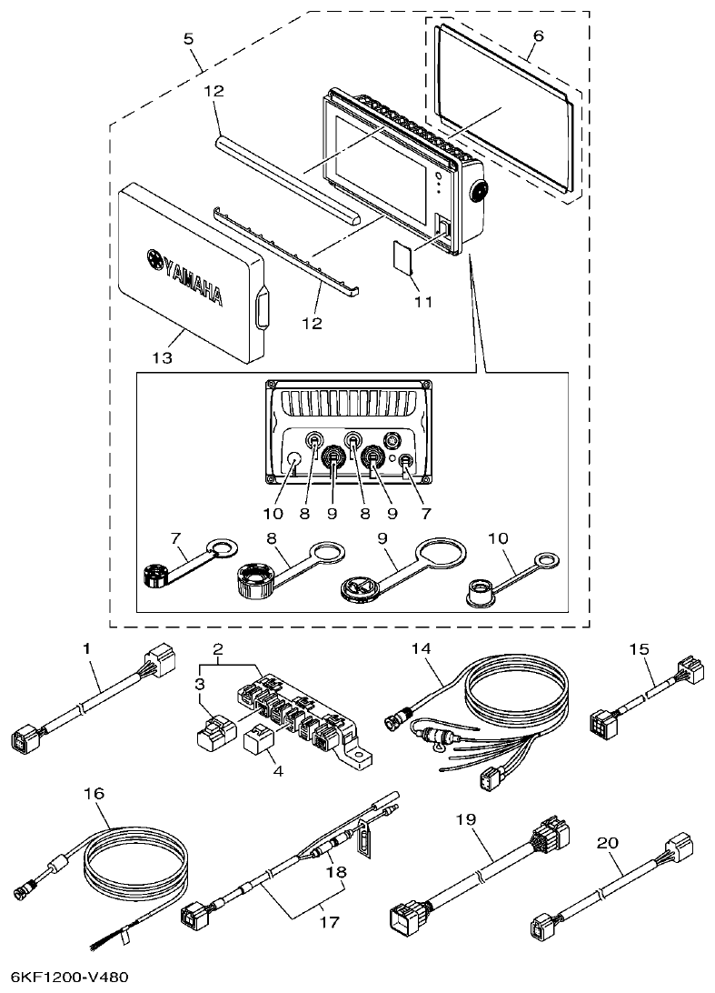 Yamaha F300GET, FL300GET OPTIONAL PARTS 8 parts diagram